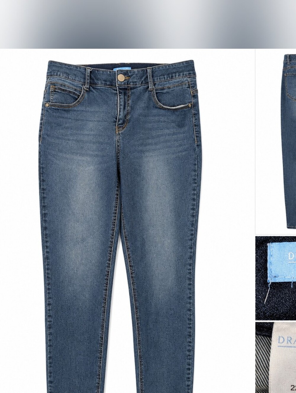 Draper James RSVP Size 12 Skinny Ankle Jeans Medium Wash Stretch Denim